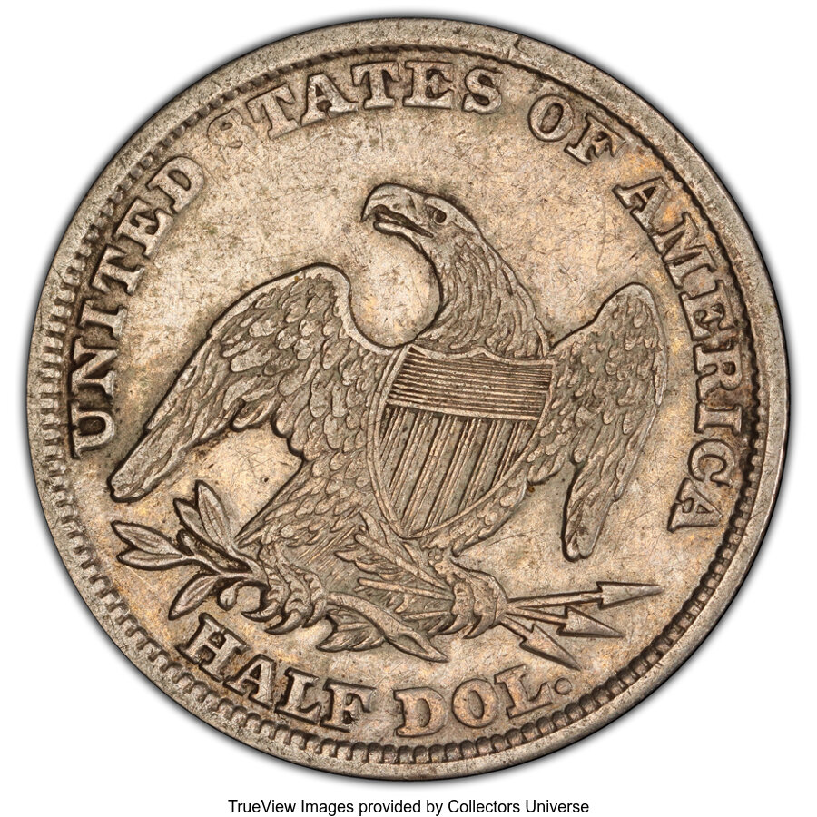 1838 50c Reeded Edge, GR-15 AG3 CAC thumbnail 6
