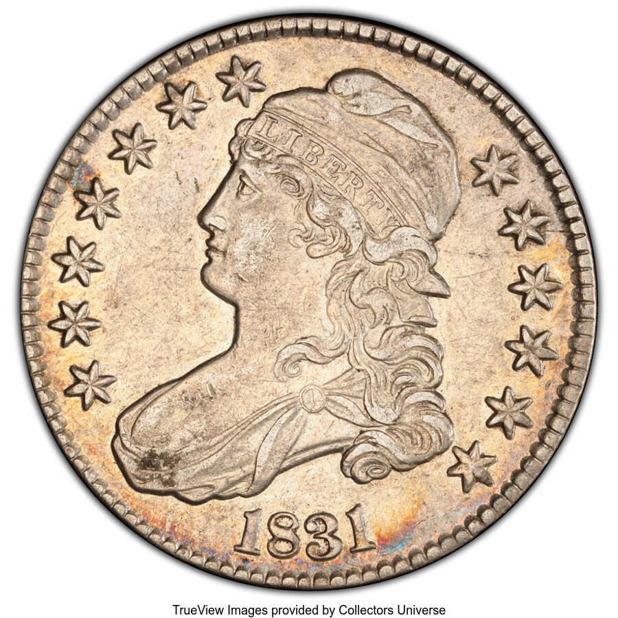 image for: 1831 50C O-108, R.1, XF45 PCGS. PCGS Population: (5/15 and 0/1+). NGC Census: (5/22 and 0/0+). CDN: $190 Whsle. Bid for NGC...