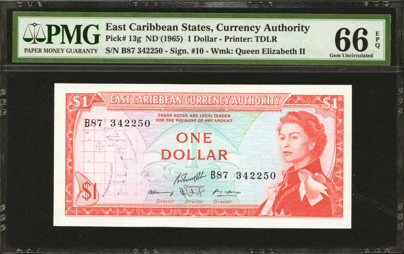 image for: East Caribbean States  5 dollars (B102b5s2)