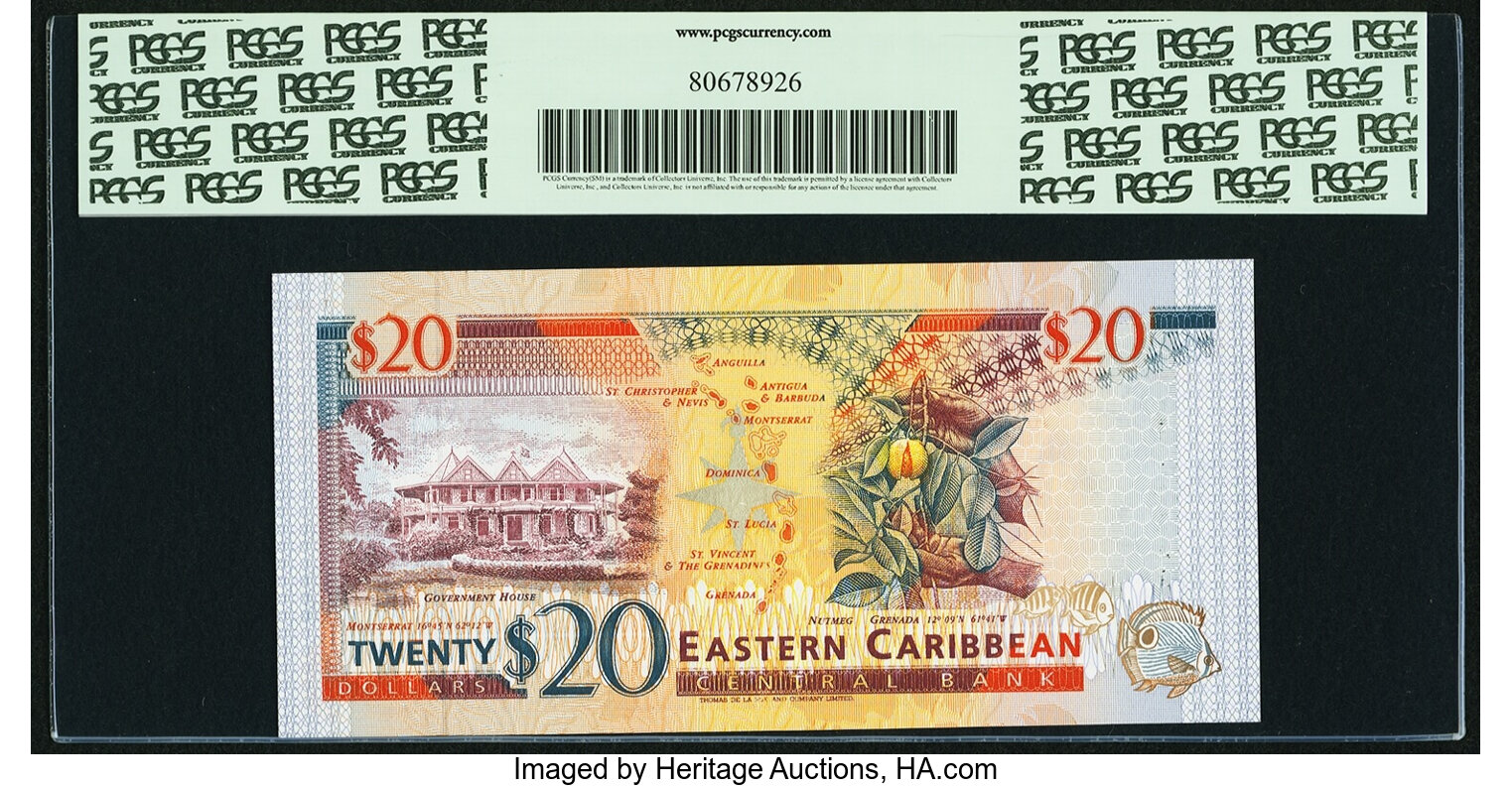 image for: East Caribbean States  20 dollars (B217k)