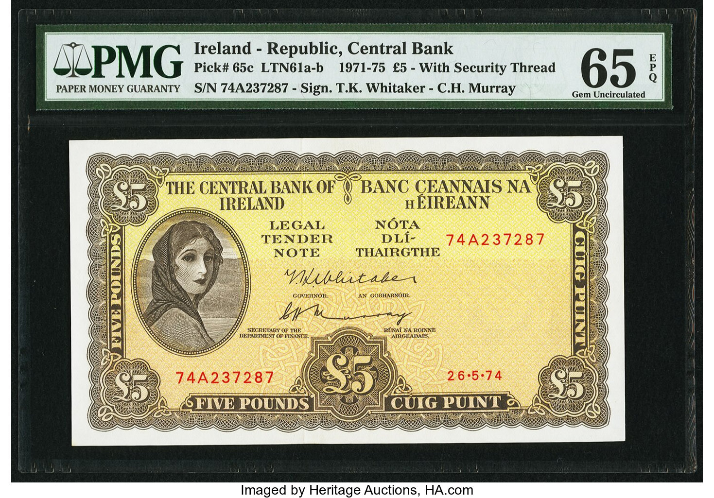 image for: Ireland, Republic of  5 pounds (B210b)