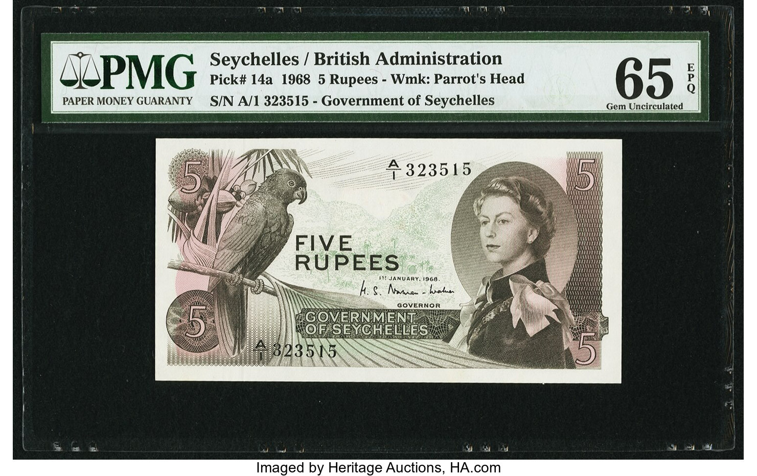 image for: Seychelles  5 rupees (B121a)