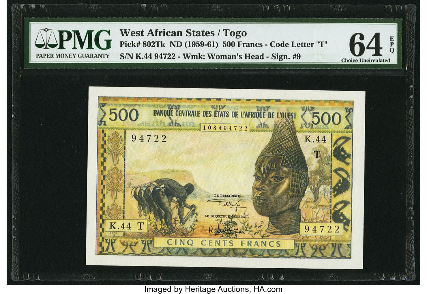 image for: West African States  500 francs (B107Td)