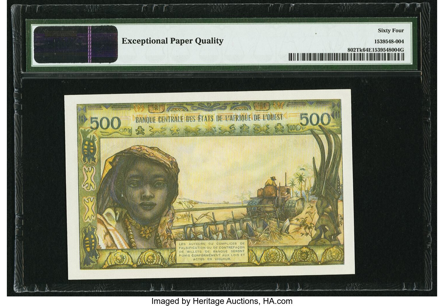 image for: West African States  500 francs (B107Te)