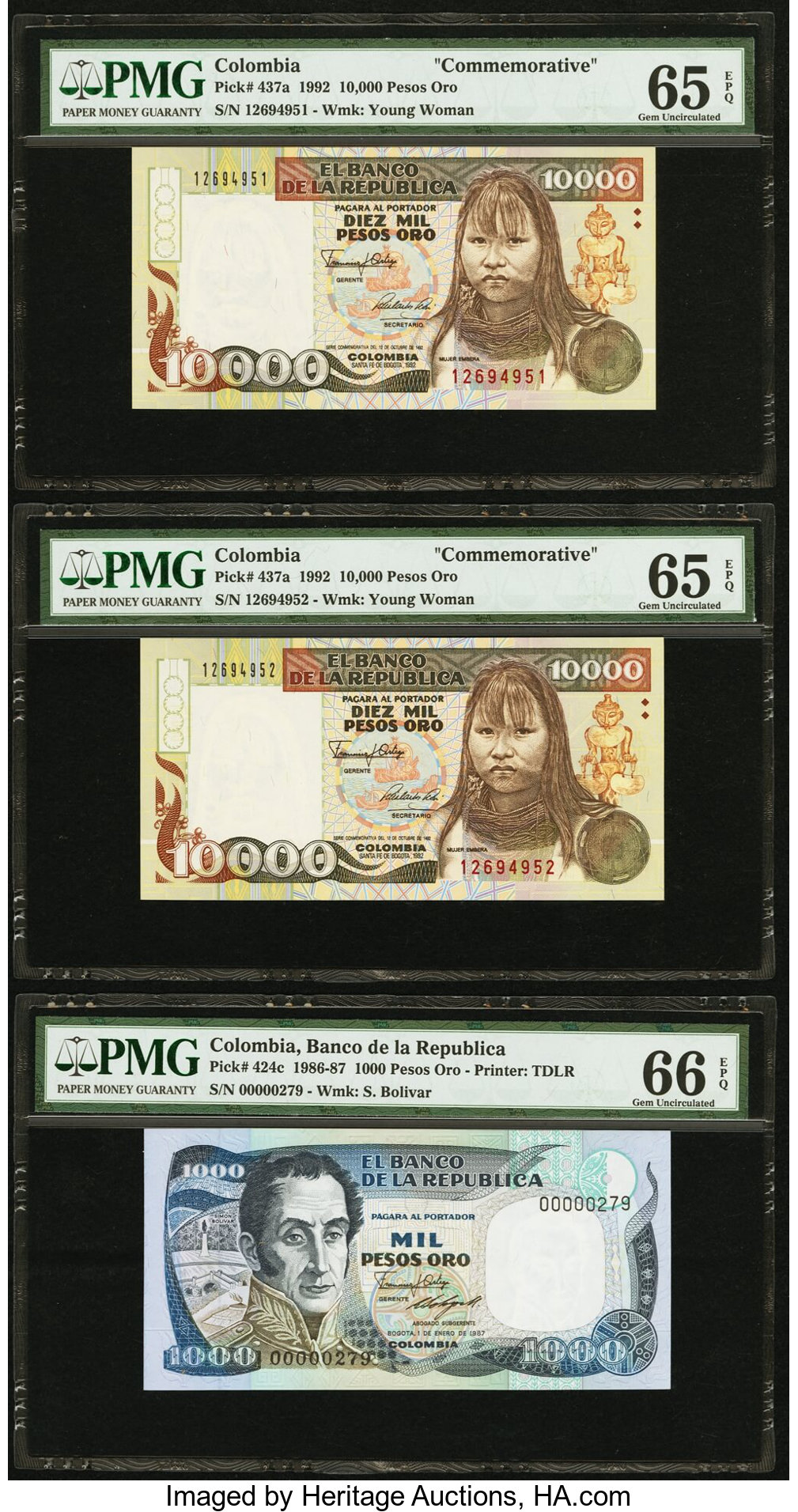 image for: Colombia  100,000 pesos (B998a)
