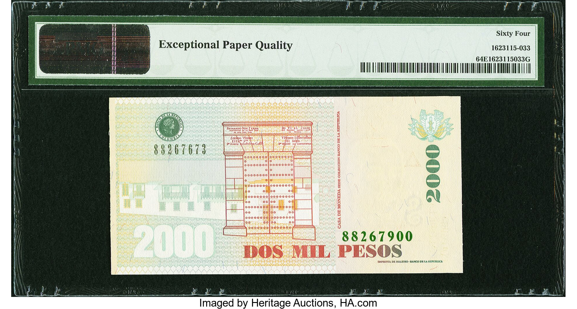 image for: Colombia  2,000 pesos (B987a)
