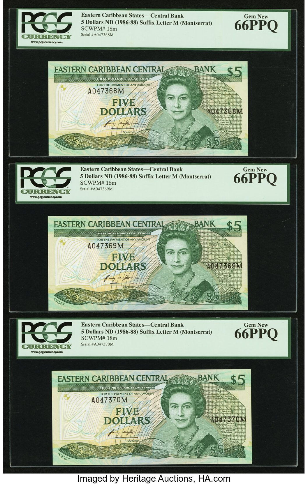 image for: East Caribbean States  5 dollars (B202v)