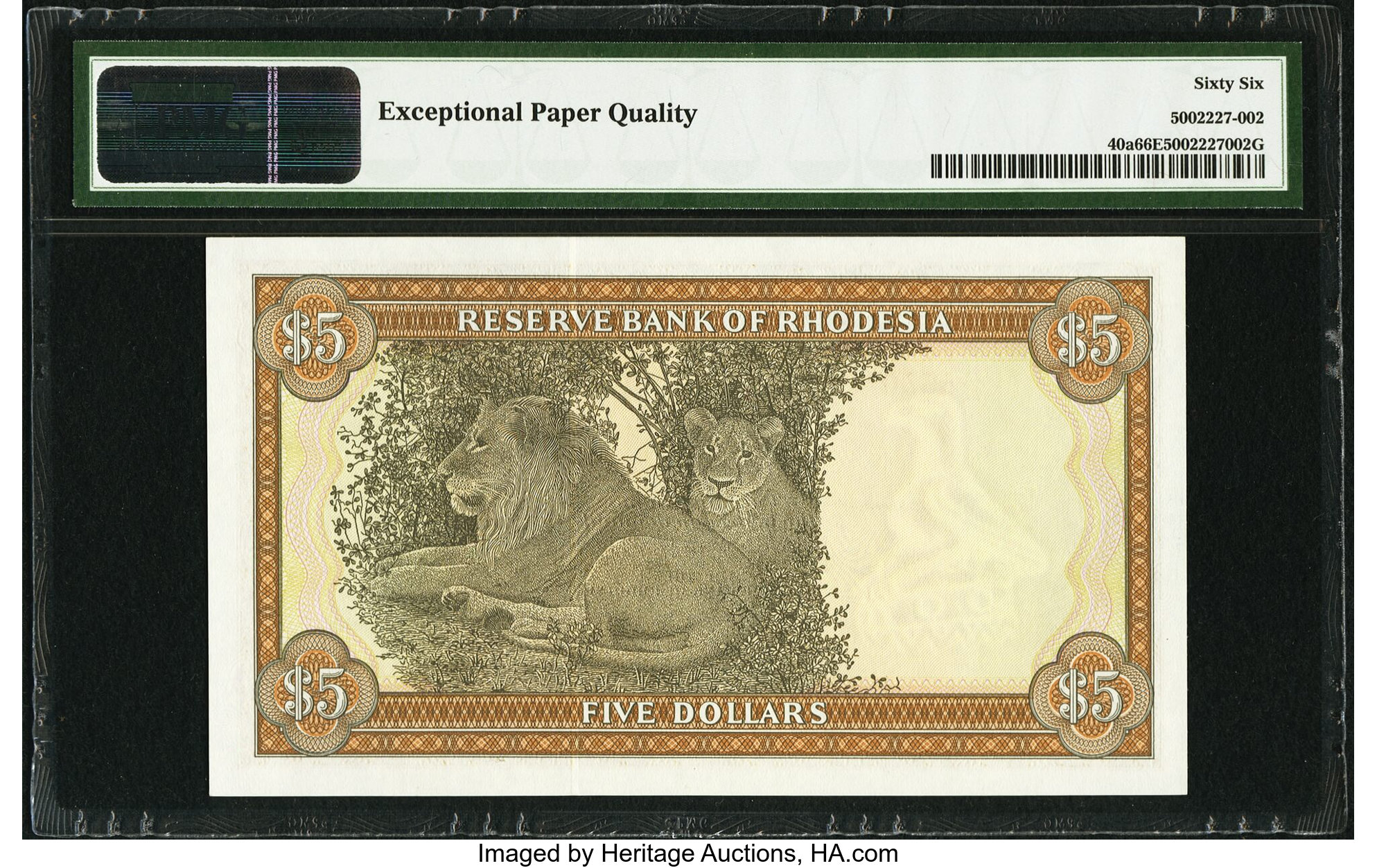 image for: Rhodesia  5 dollars(B109d)