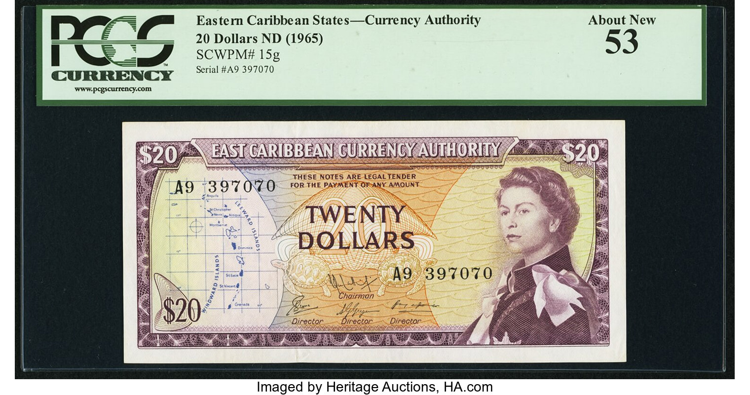 image for: East Caribbean States  20 dollars (B103c9)