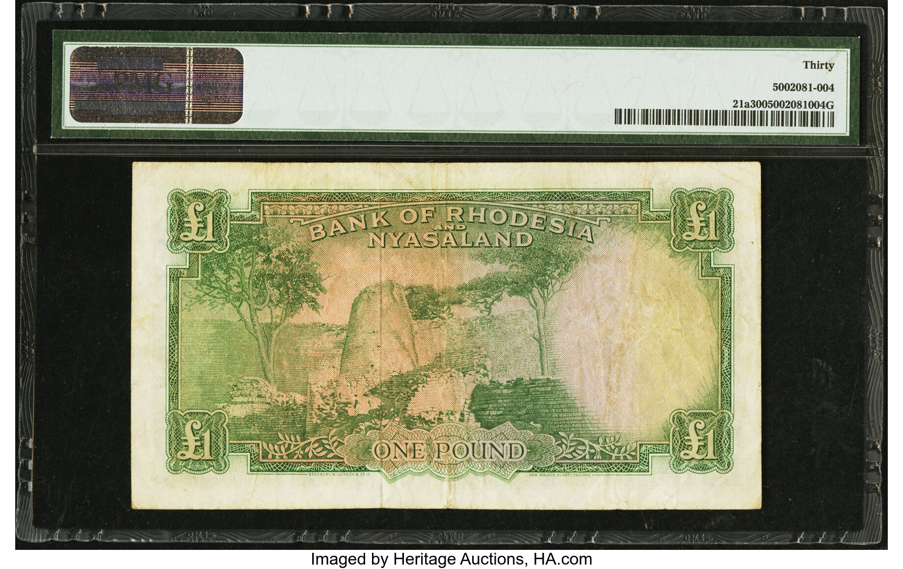 image for: Rhodesia and Nyasaland  1 pound(B102b66s)