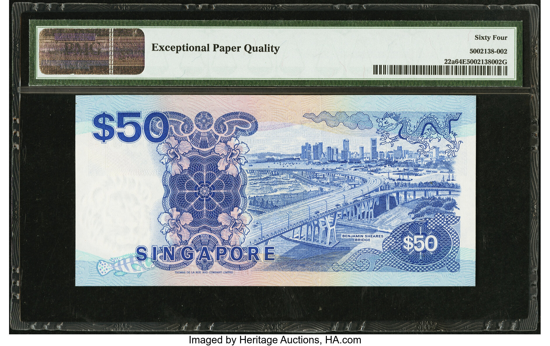 image for: Singapore  50 dollars (B123az)