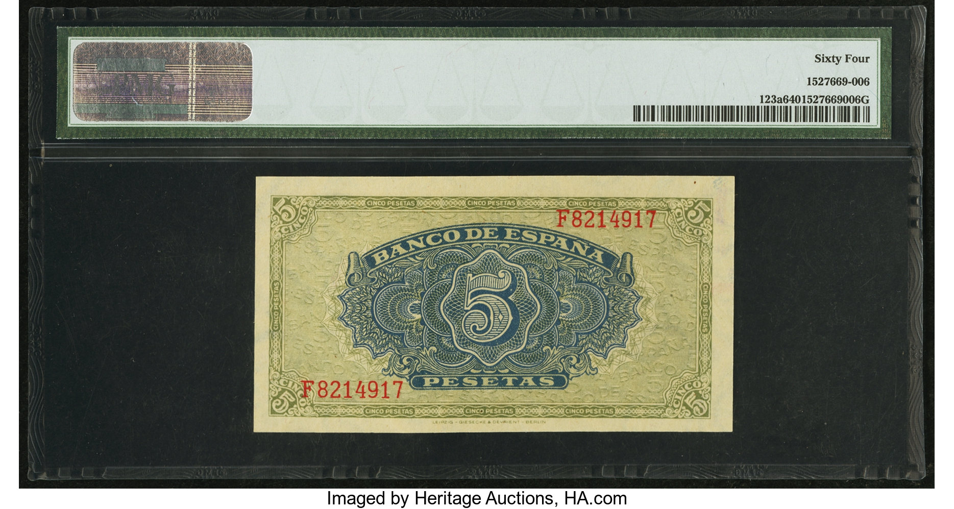 image for: Spain  5 pesetas (B589a)