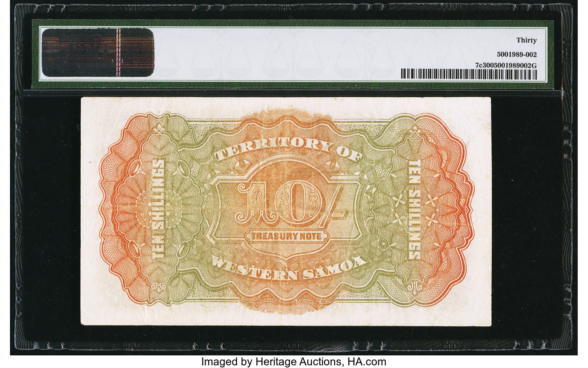 image for: Western Samoa  10 shillings(B201j)