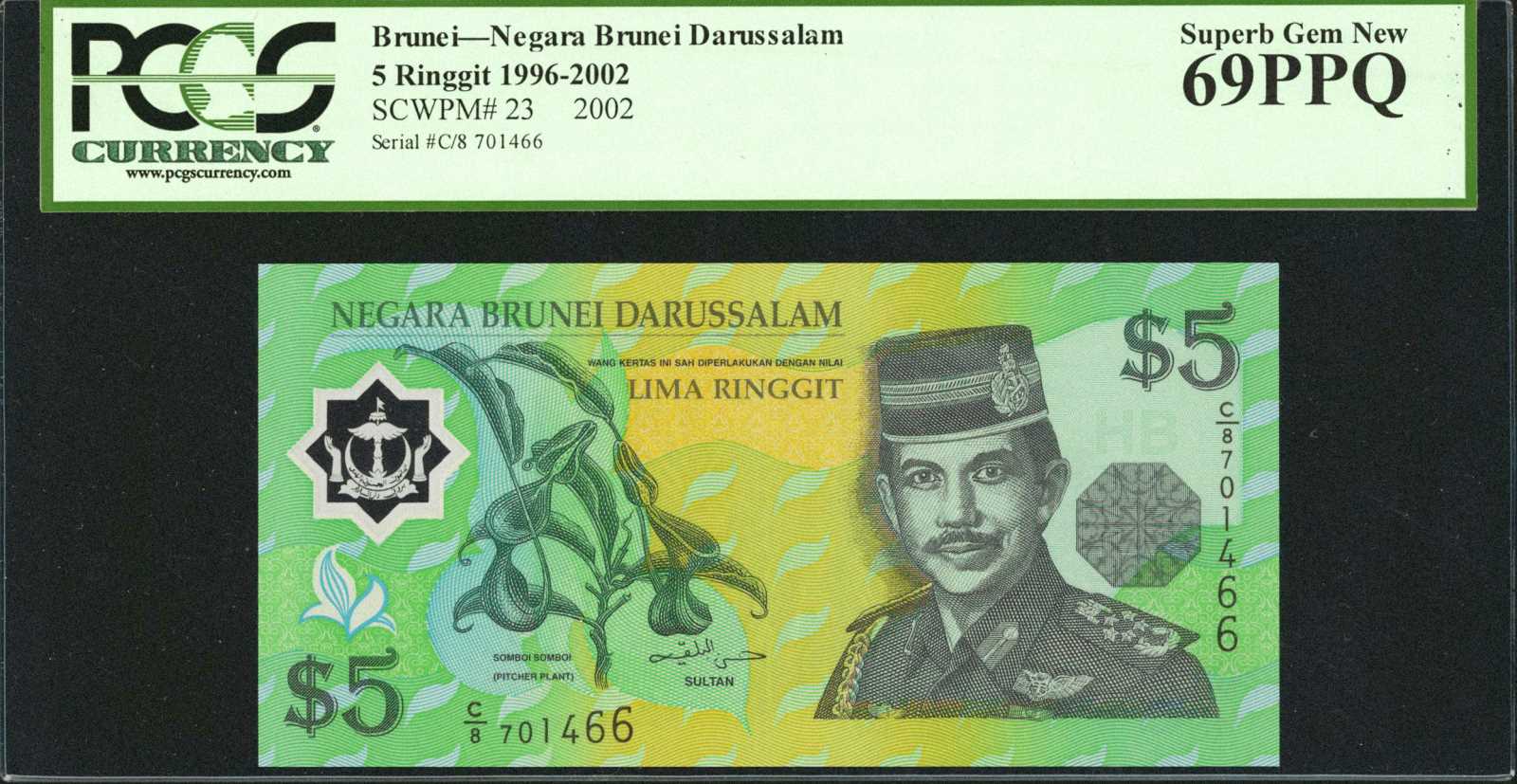 image for: Brunei  5 dollars (B123b)