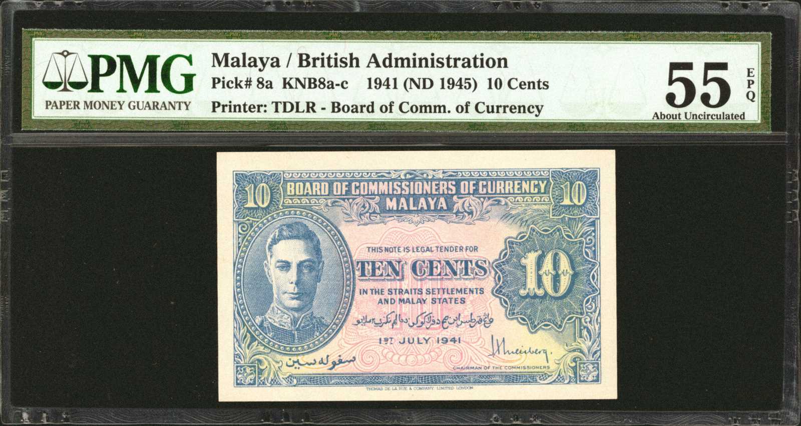 image for: Malaya  10 cents(B109a)