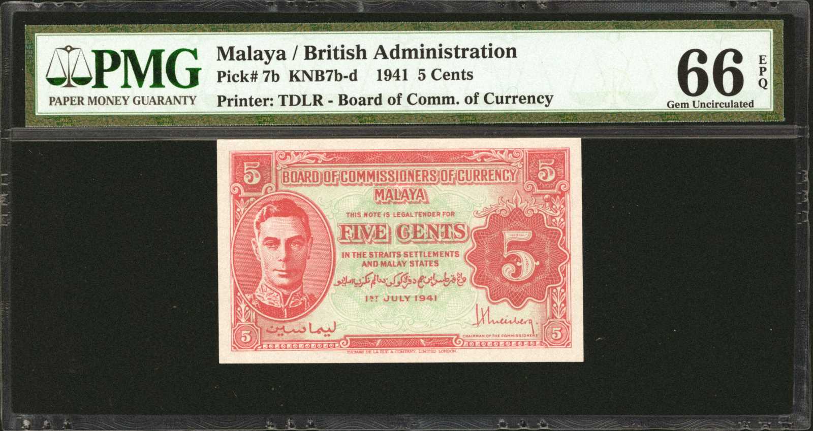 image for: Malaya  5 cents(B108a2)