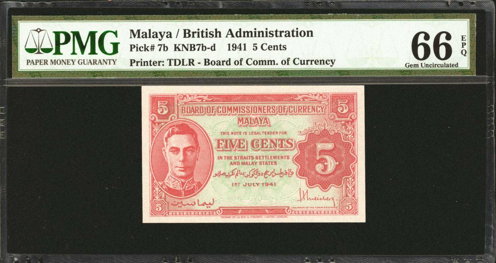 image for: Malaya  5 cents(B108a2s)