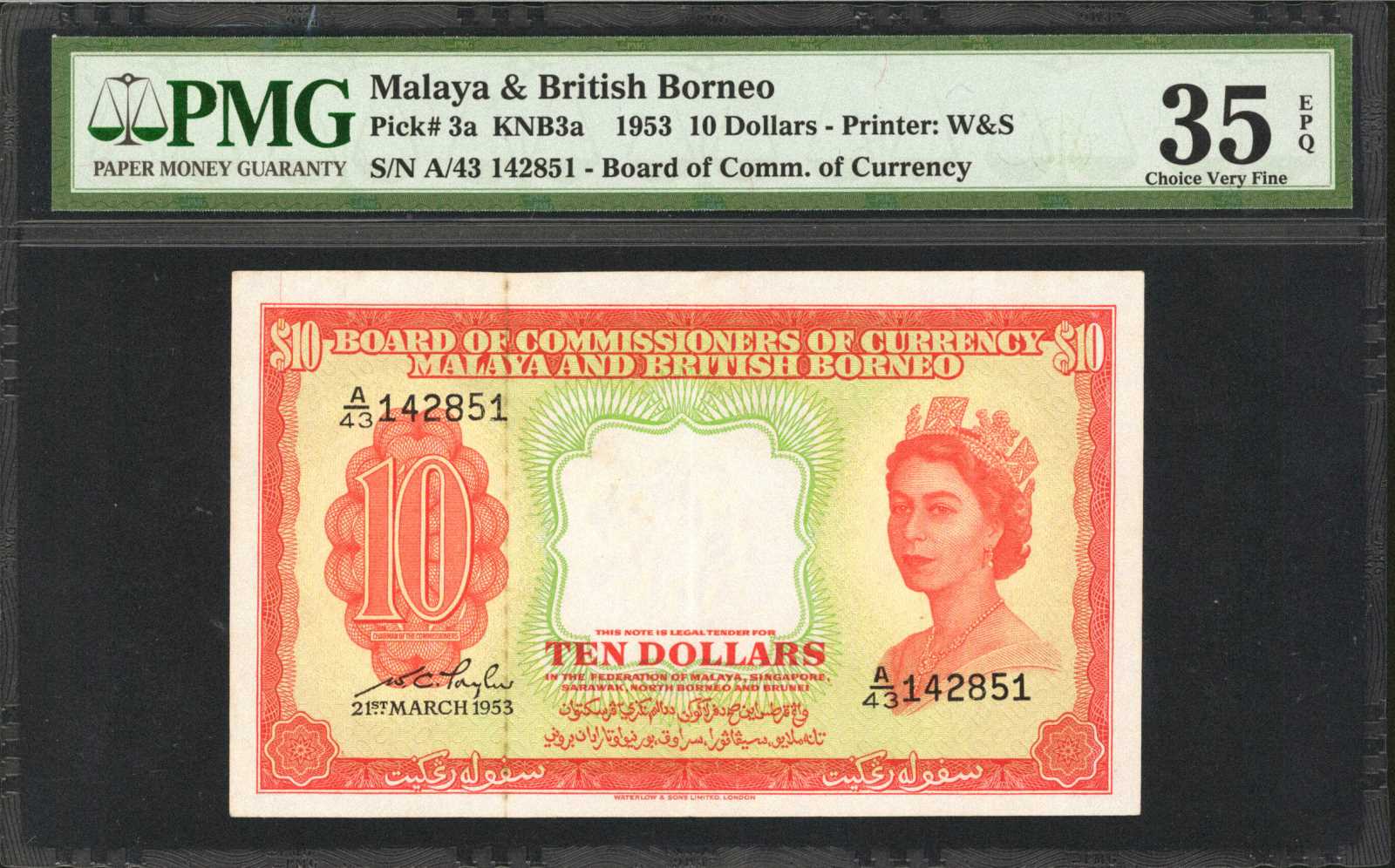 image for: Malaya and British Borneo  10 dollars(B103a)