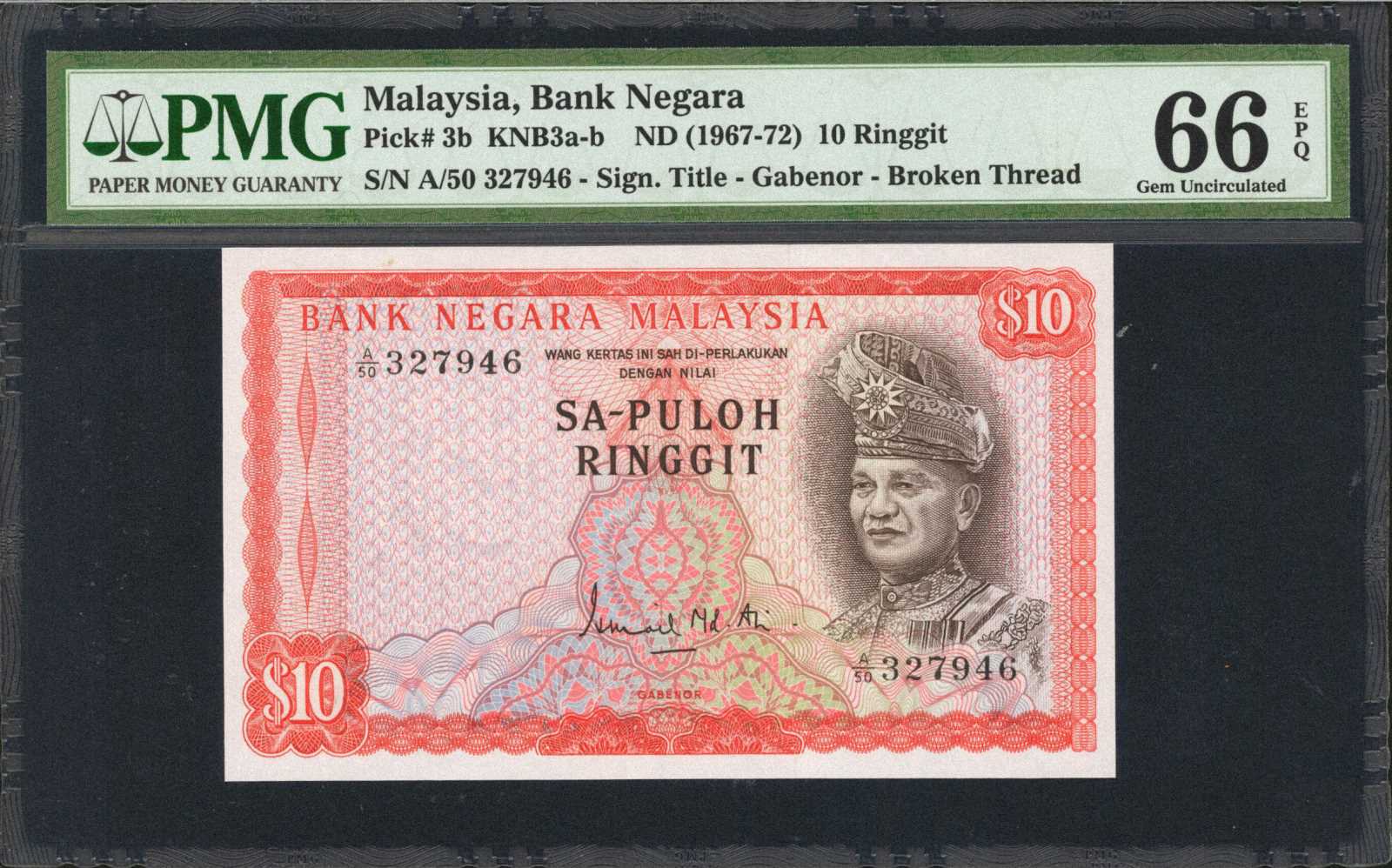 image for: Malaysia  10 ringgit (B103a)