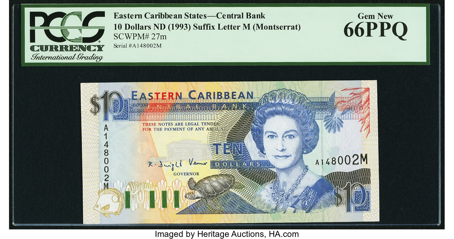 image for: East Caribbean States  10 dollars (B211v)