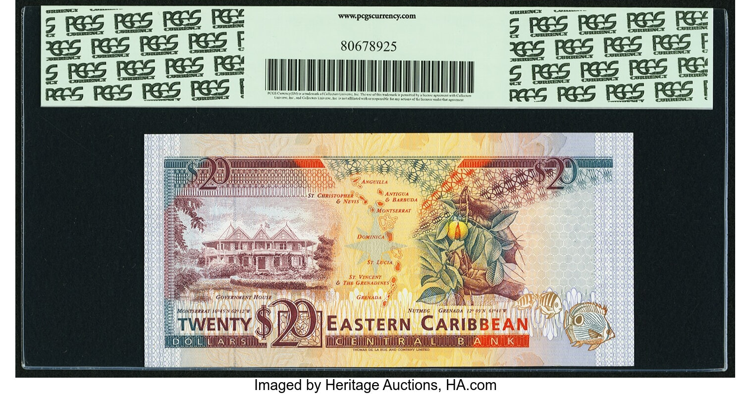 image for: East Caribbean States  20 dollars (B212u)