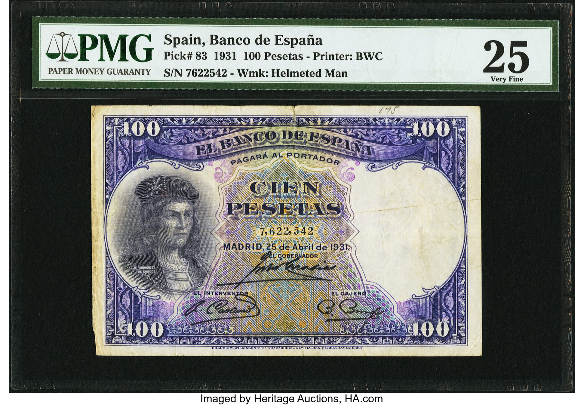 image for: Spain  100 pesetas (B525a)