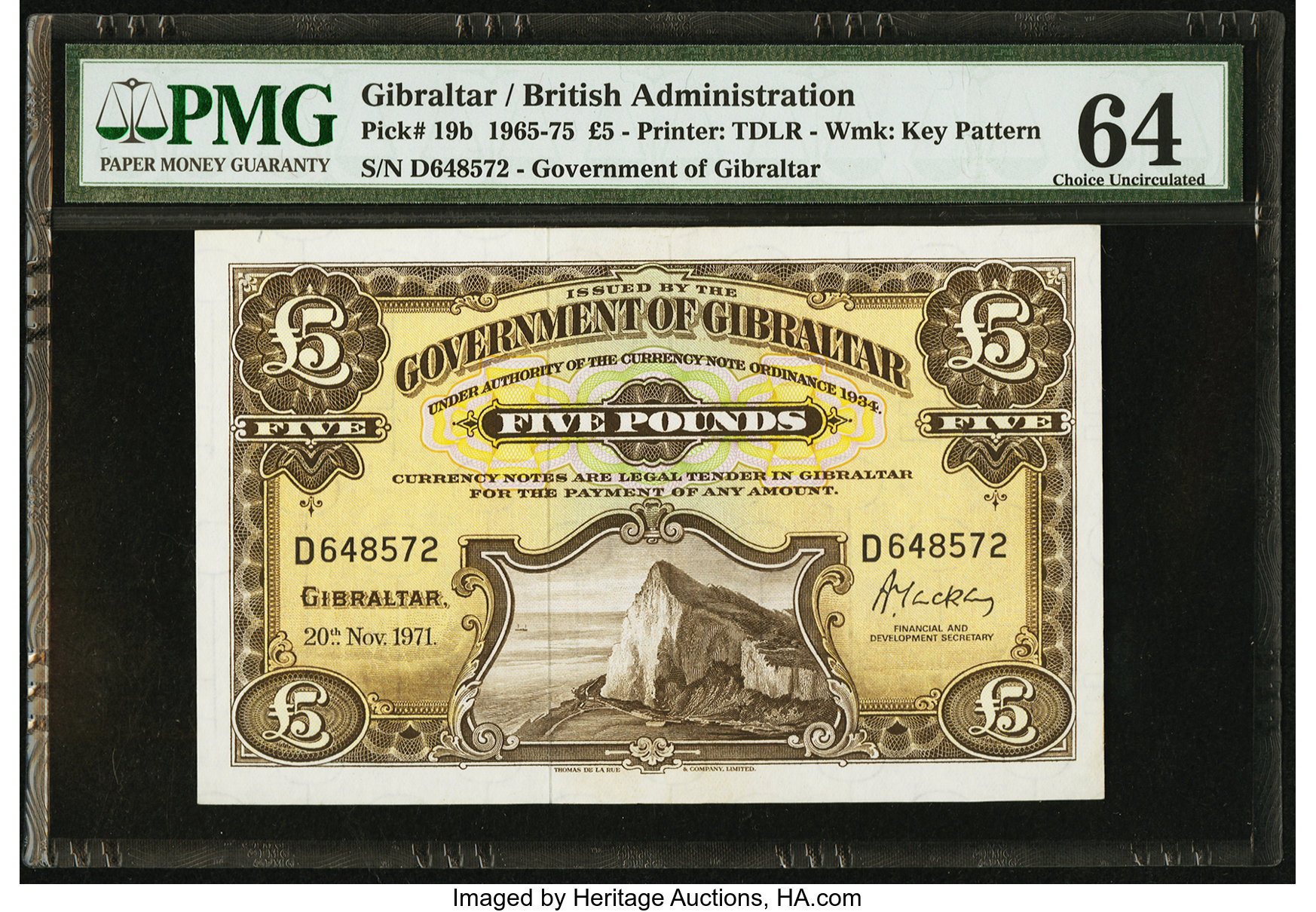 image for: Gibraltar  5 pounds (B117es1)
