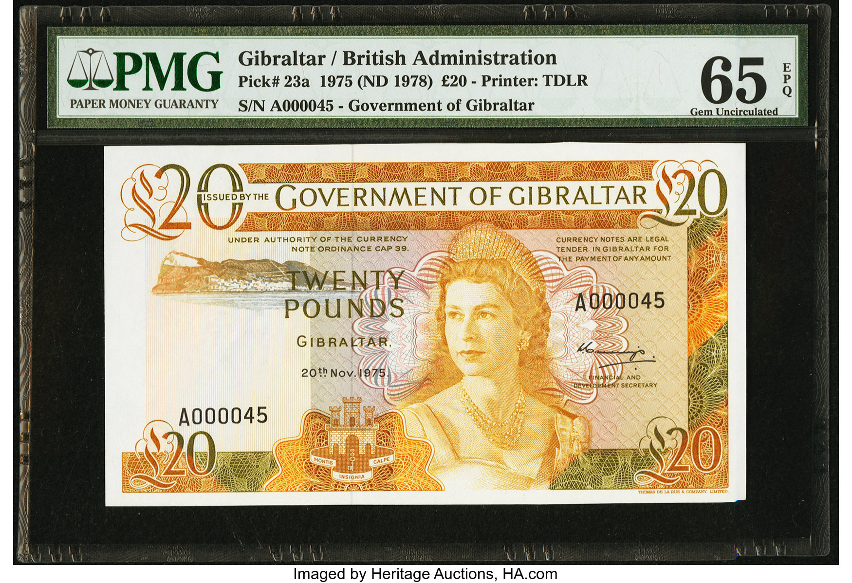 image for: Gibraltar  20 pounds (B121as)