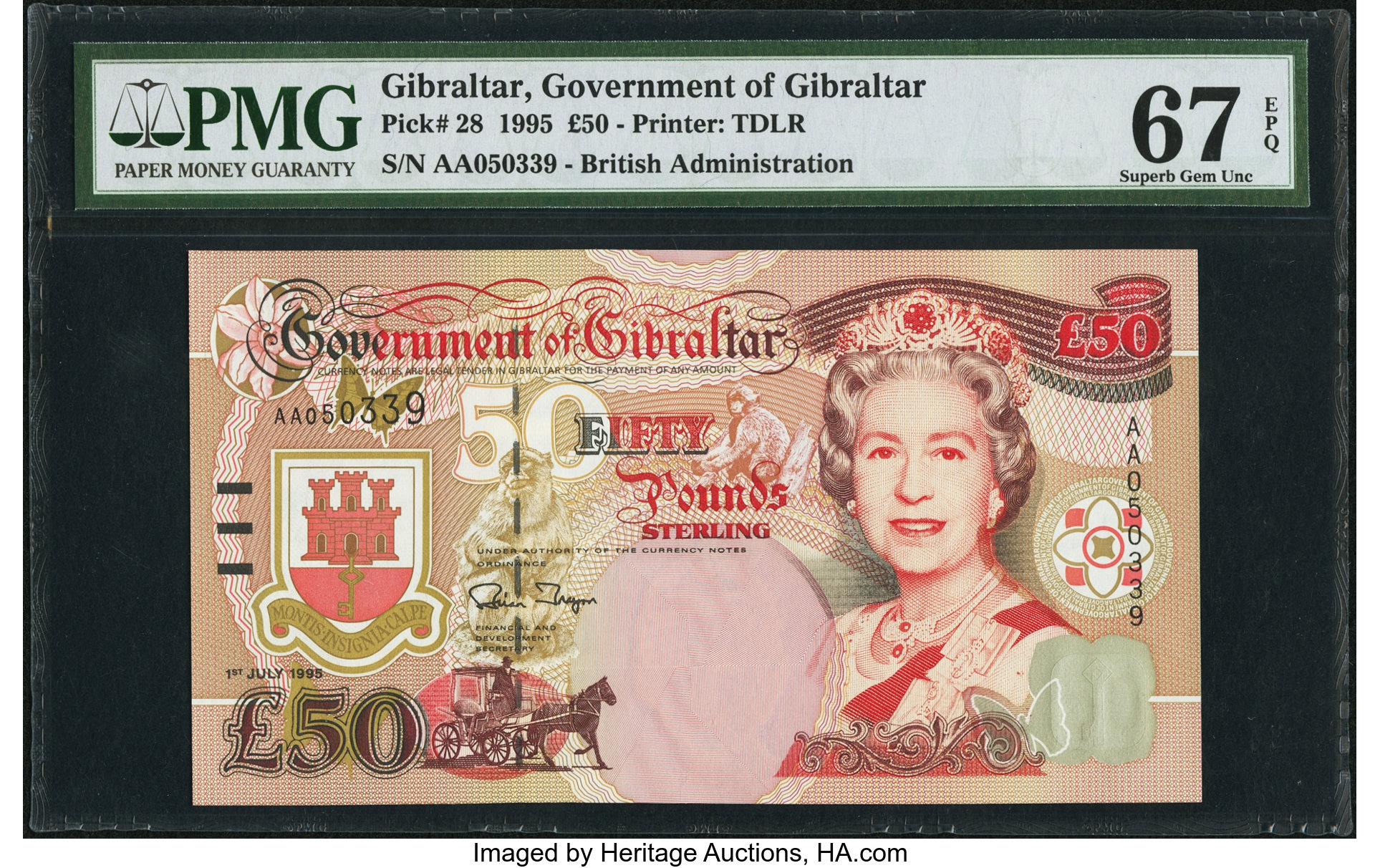 image for: Gibraltar  50 pounds (B126a)