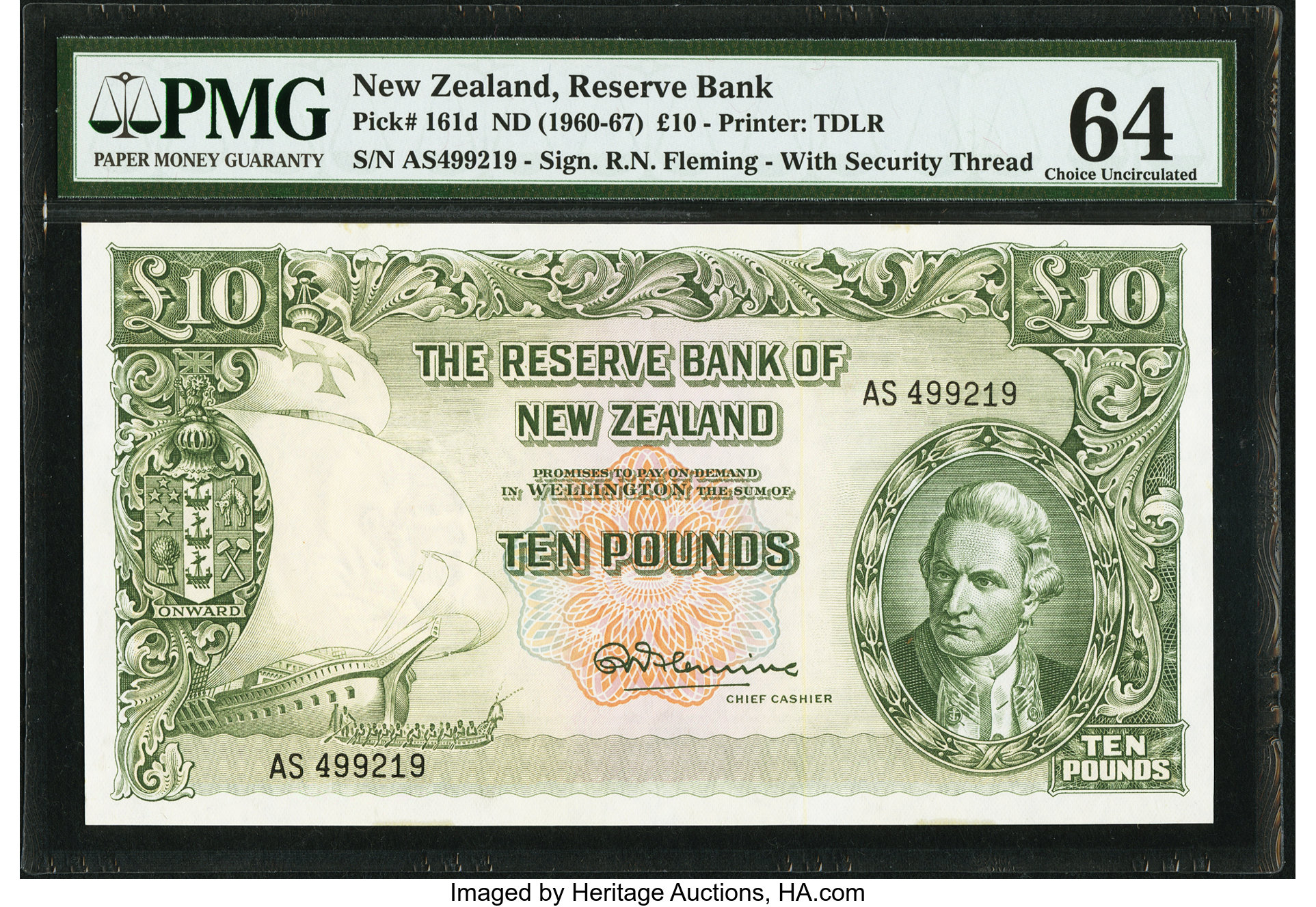 image for: New Zealand  10 pounds (B108fs)