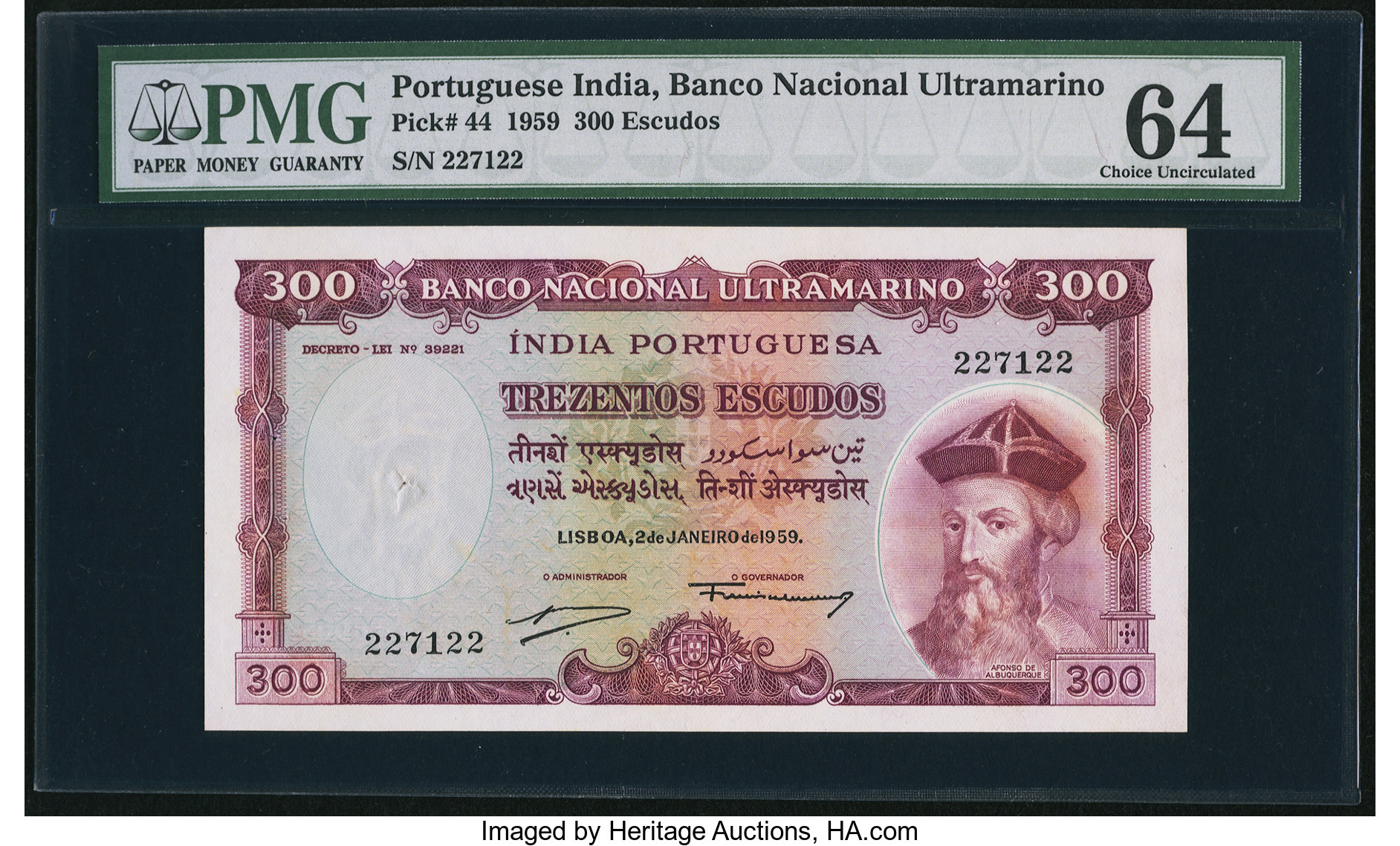 image for: Portuguese India  300 escudos(B333cs1)