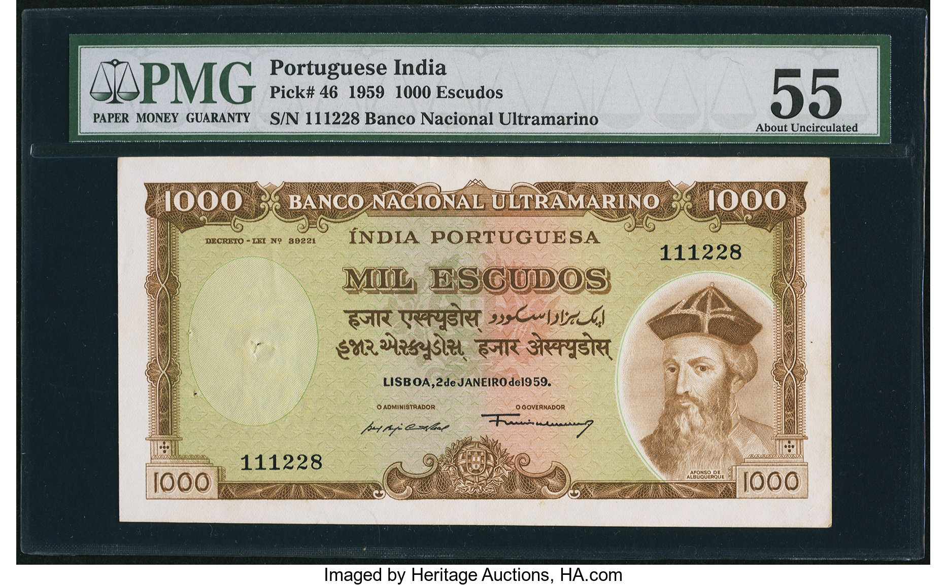 image for: Portuguese India  1,000 escudos(B335f)