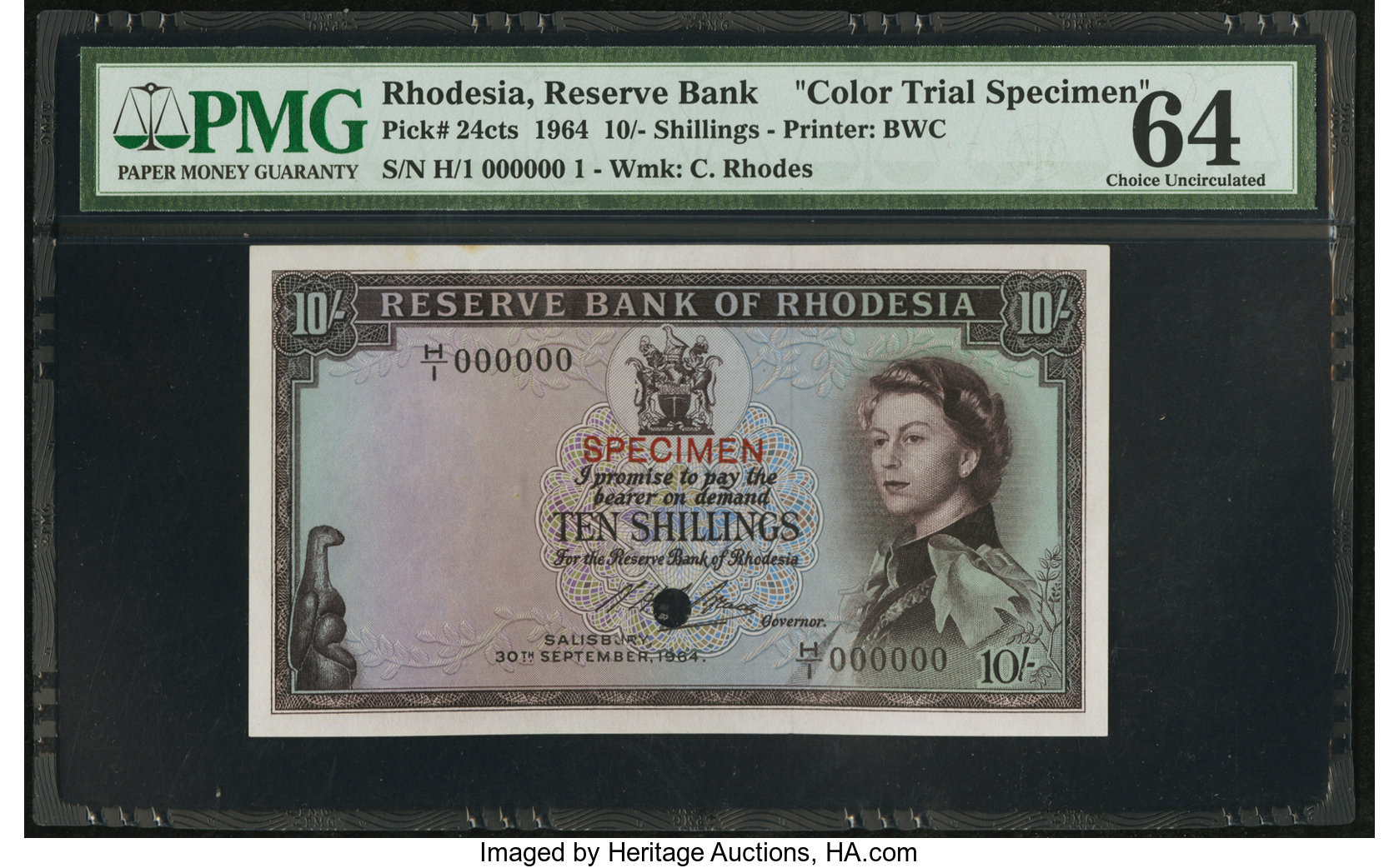 image for: Rhodesia  10 shillings(B101f)