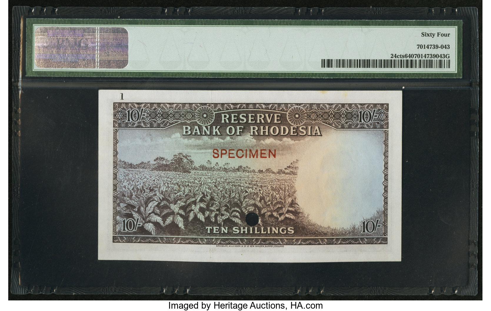 image for: Rhodesia  10 shillings(B101bs)