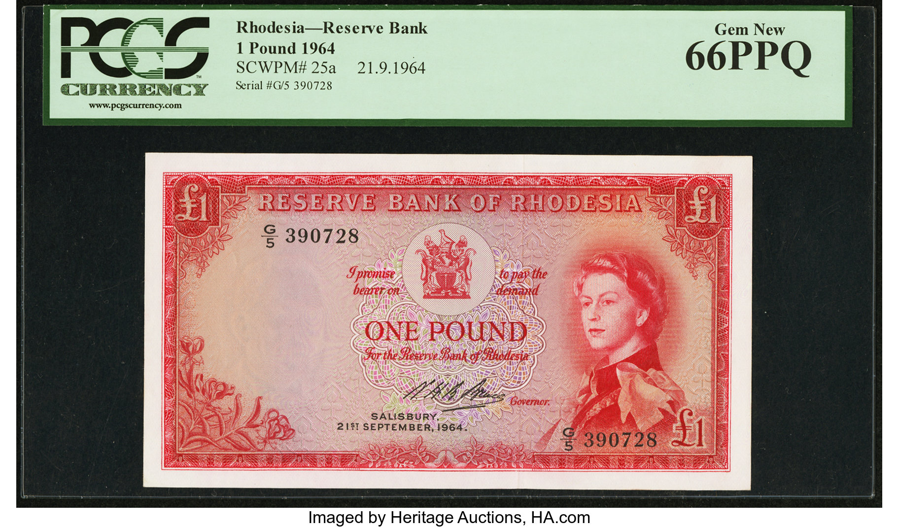 image for: Rhodesia  1 pound(B102ls)