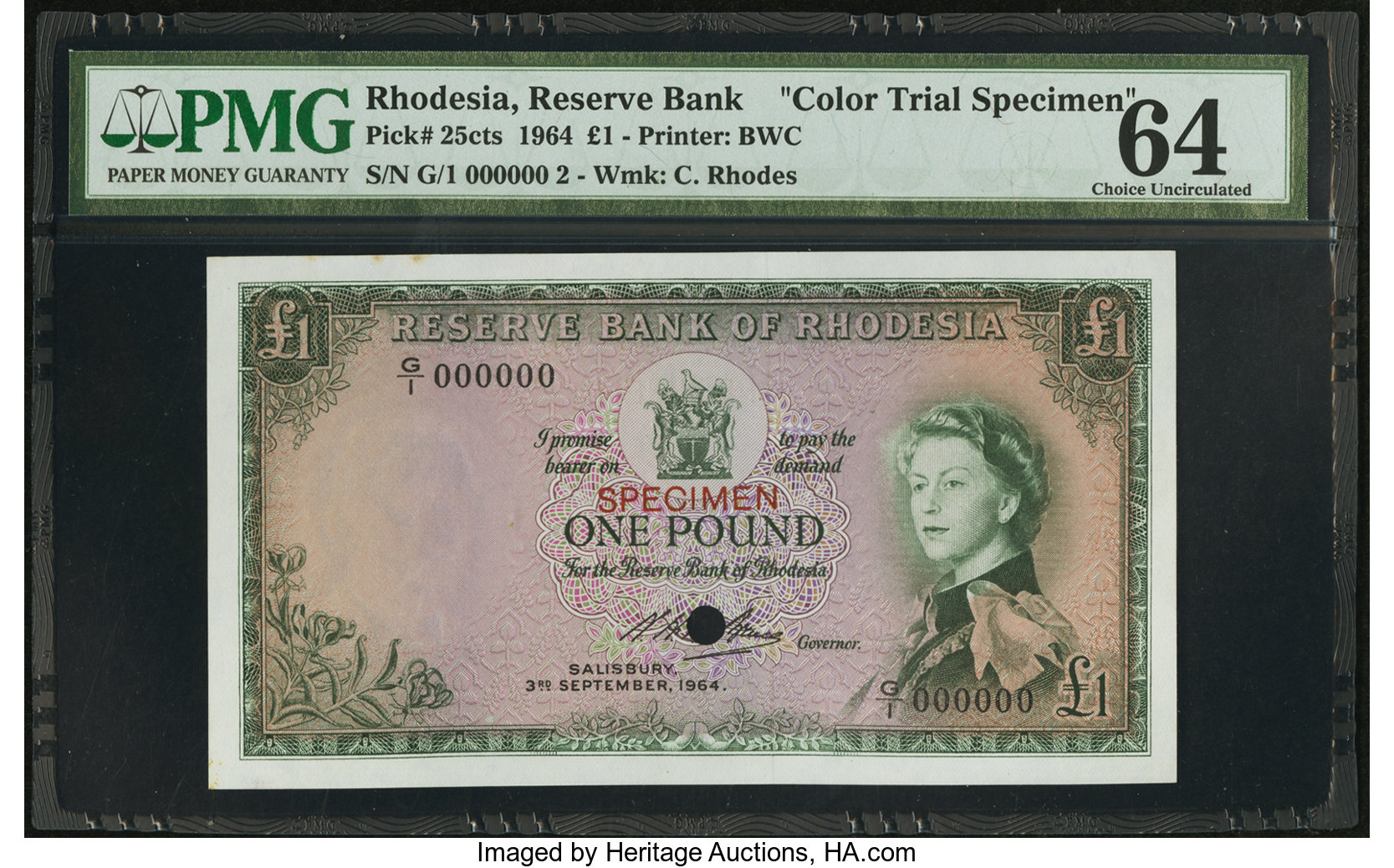 image for: Rhodesia  1 pound(B102ls)