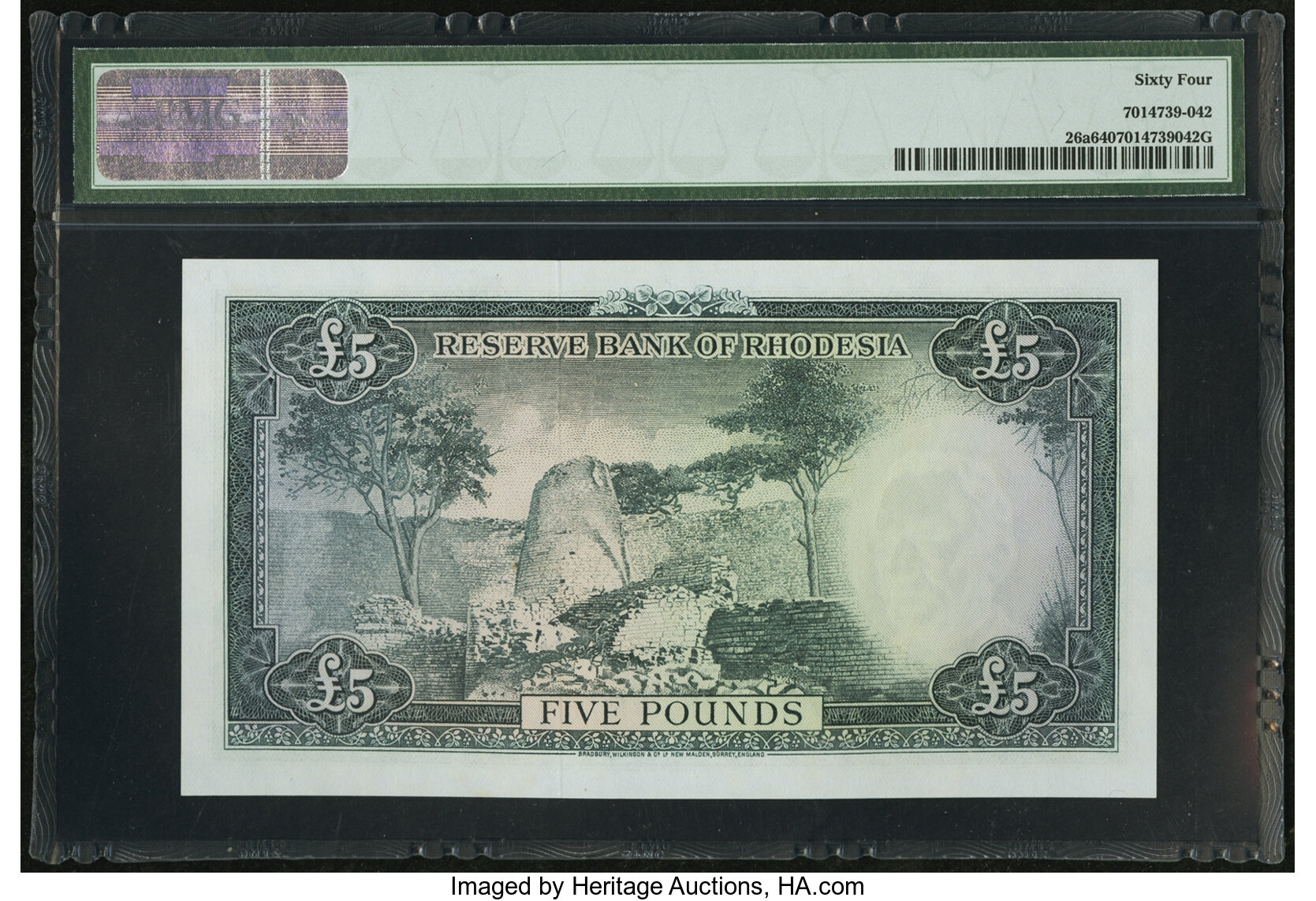 image for: Rhodesia  5 pounds(B103bs)