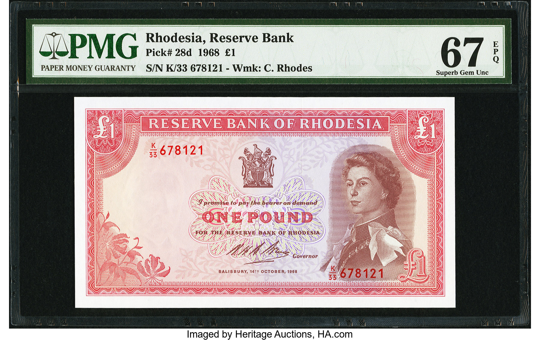 image for: Rhodesia  1 pound(B105d)
