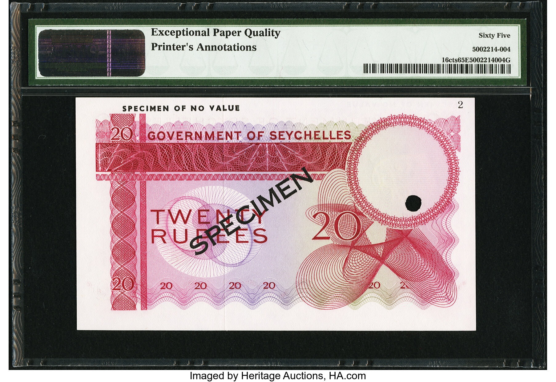 image for: Seychelles  20 rupees (B123bs1)