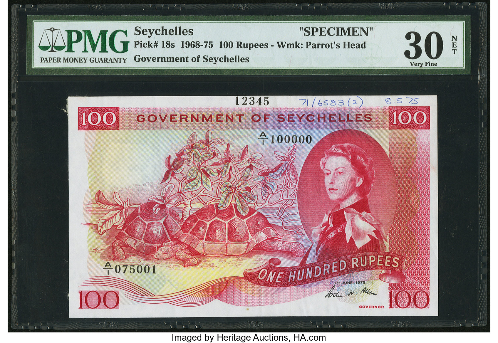 image for: Seychelles  100 rupees (B125ep)