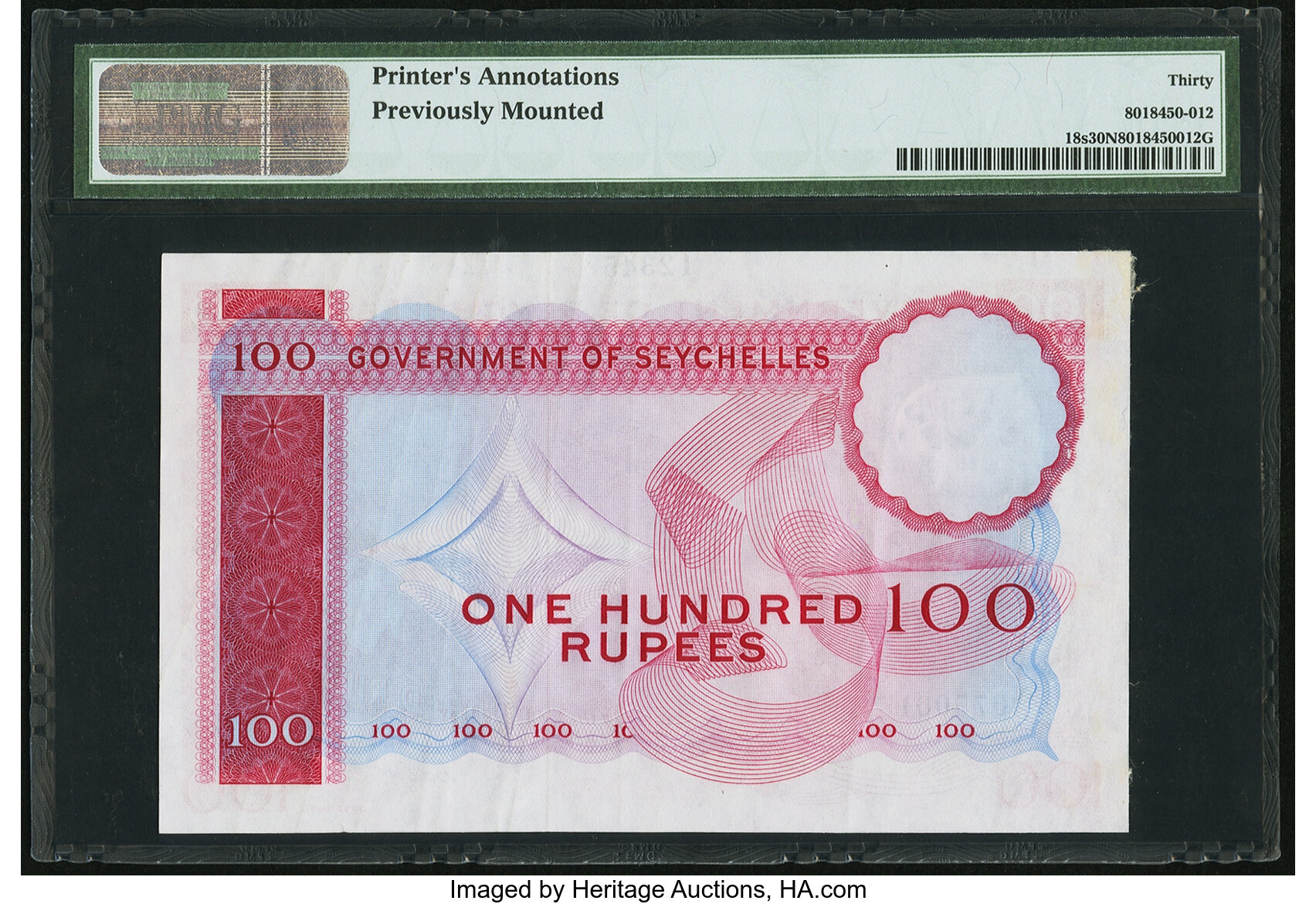 image for: Seychelles  100 rupees (B125ds1)