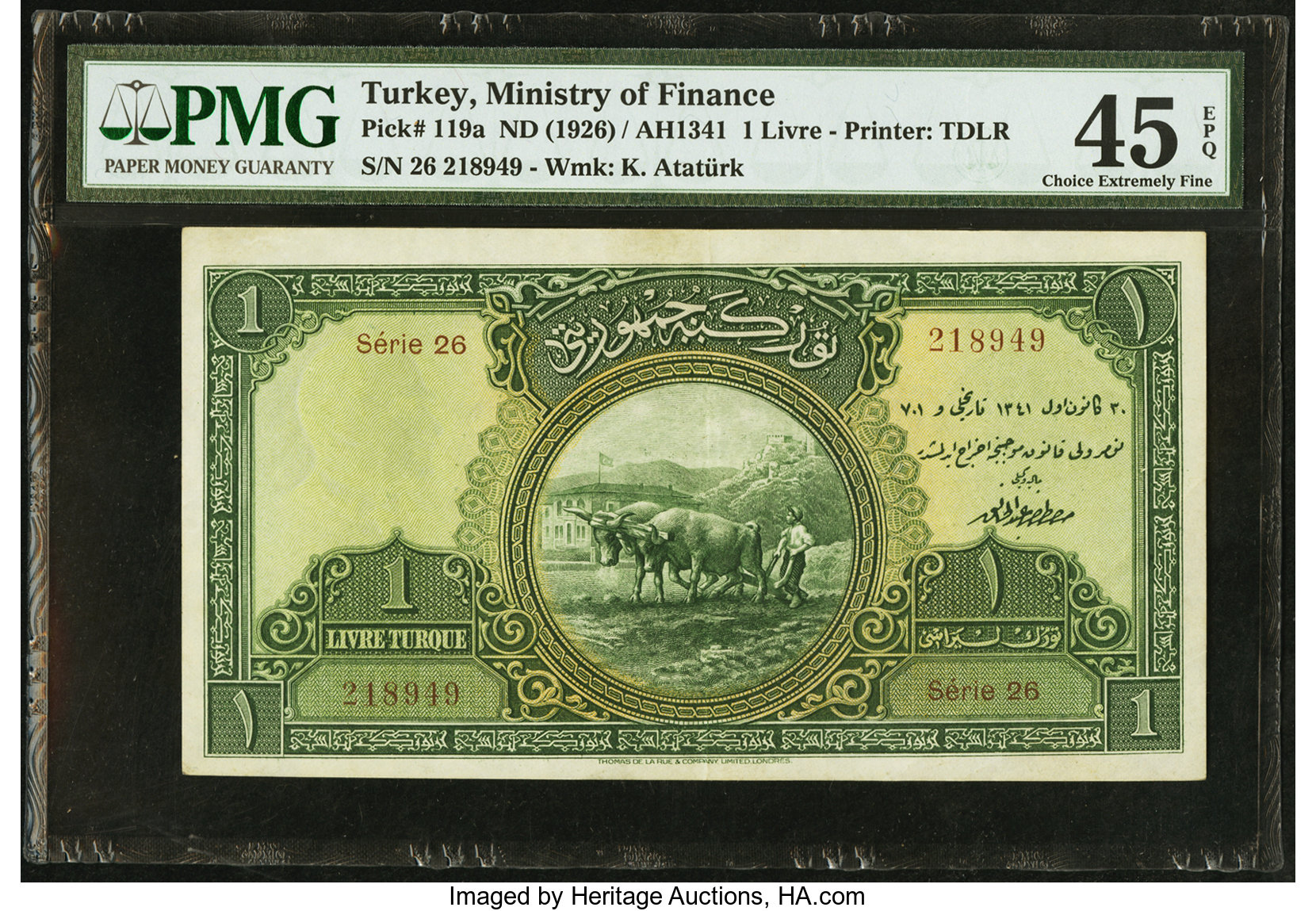 image for: Turkey  1 livre turque (B101a)