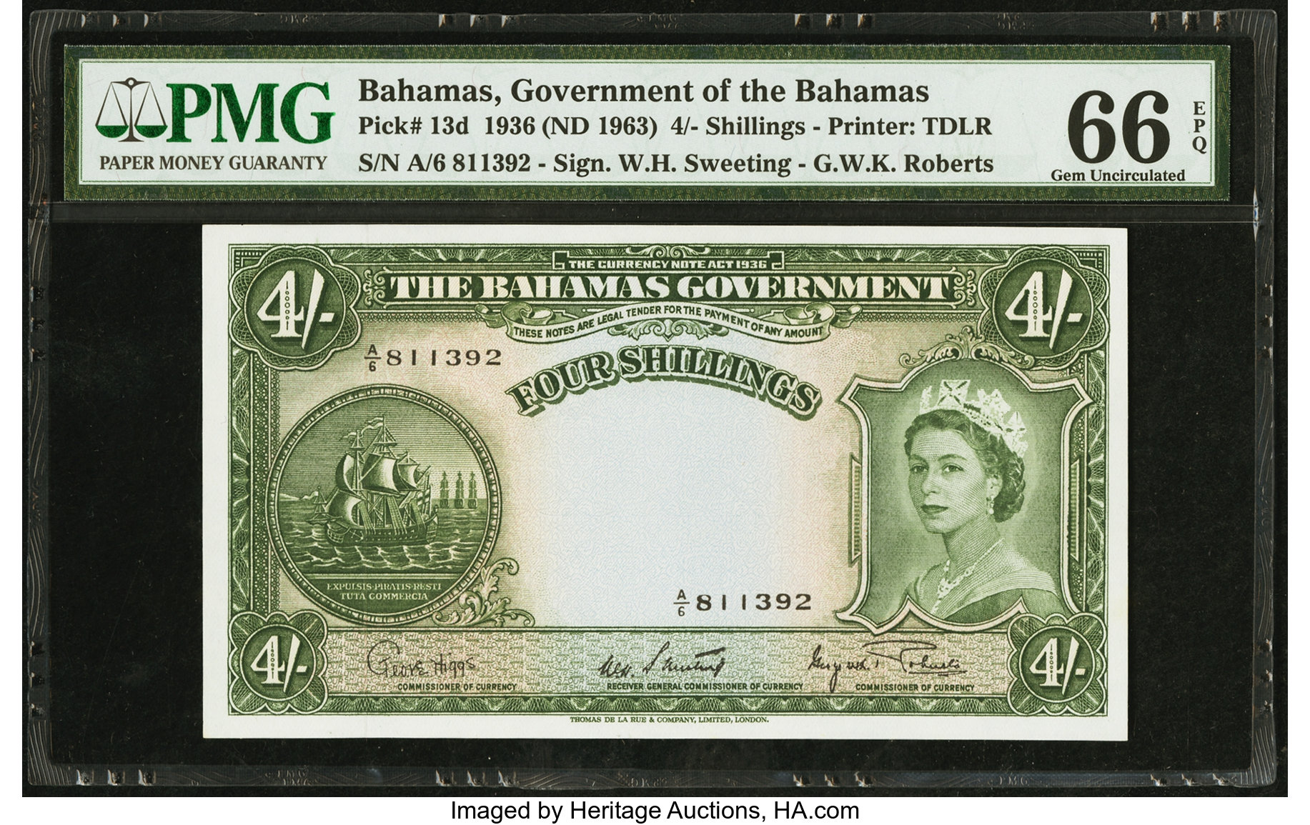 image for: Bahamas  4 shillings(B112as)