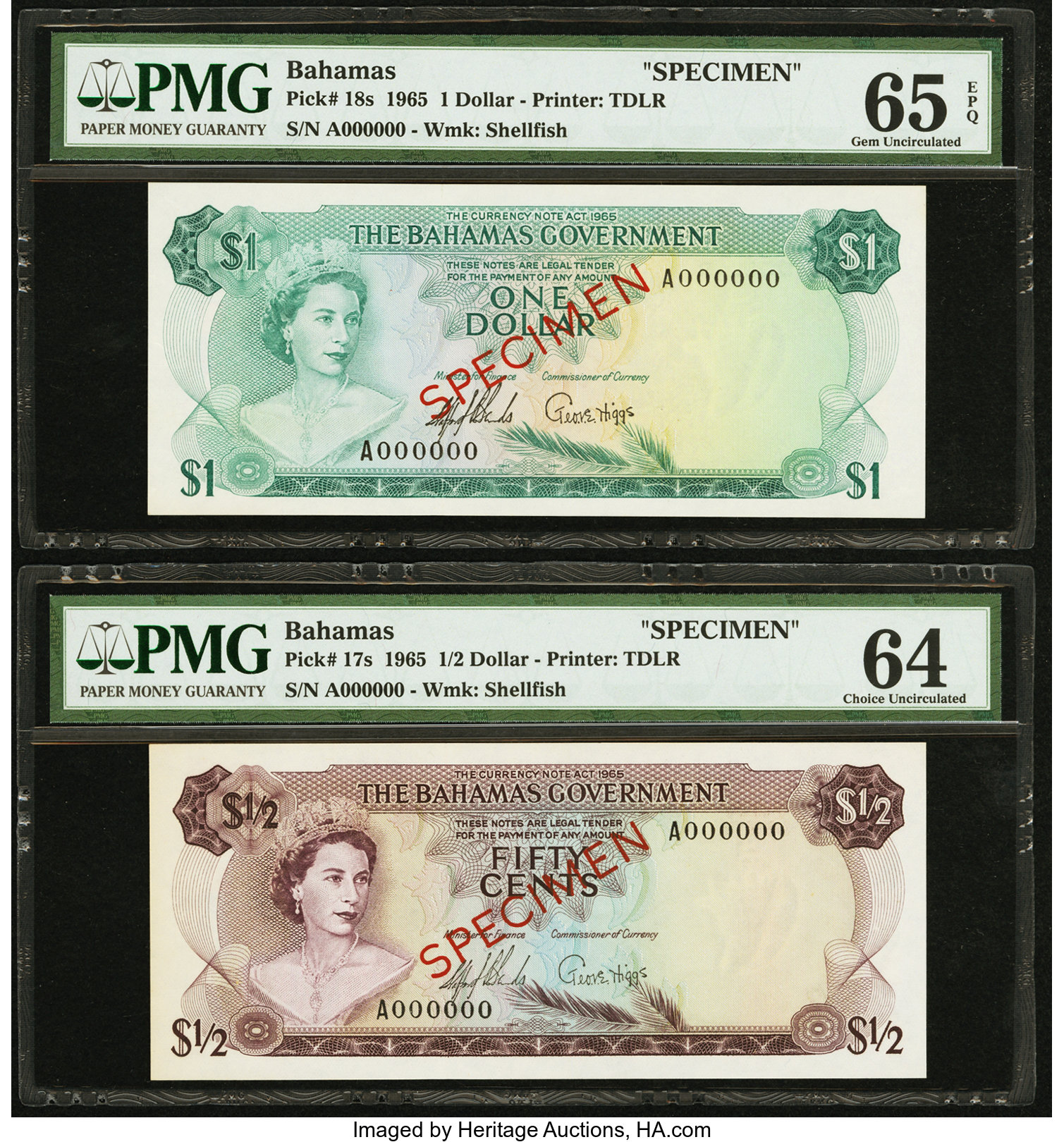 image for: Bahamas  1/2 dollar (B116a)