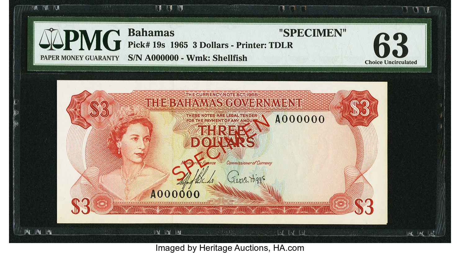 image for: Bahamas  3 dollars (B118bs1)