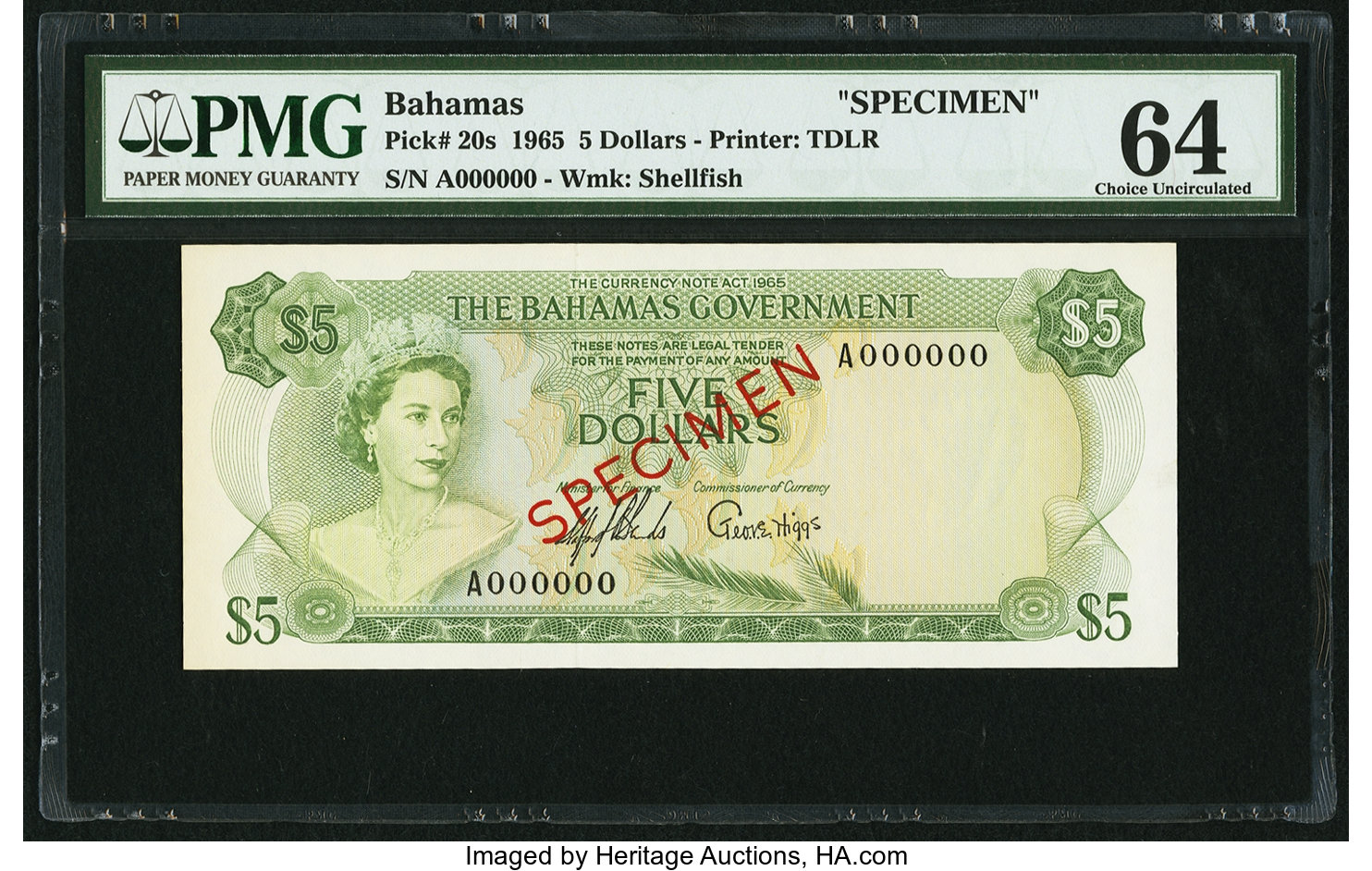 image for: Bahamas  5 dollars (B119as3)