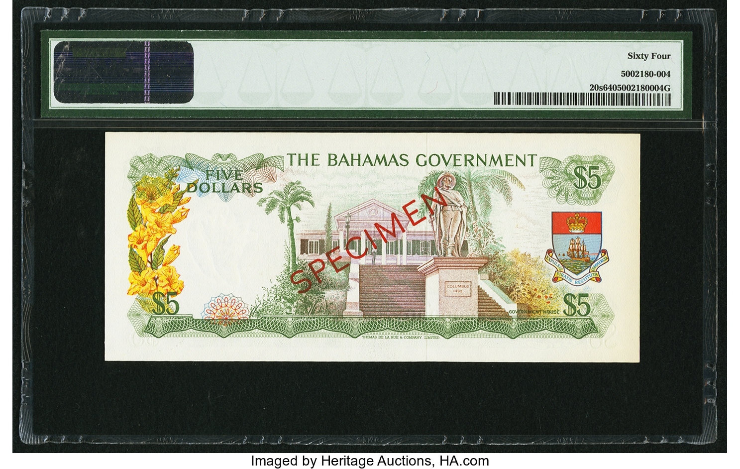 image for: Bahamas  5 dollars (B119as2)