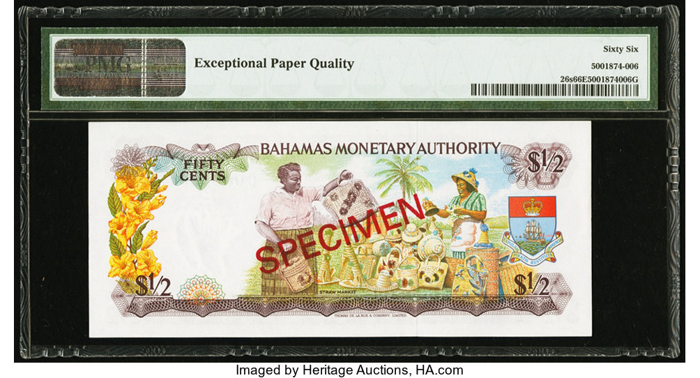 image for: Bahamas  1/2 dollar (B201as2)