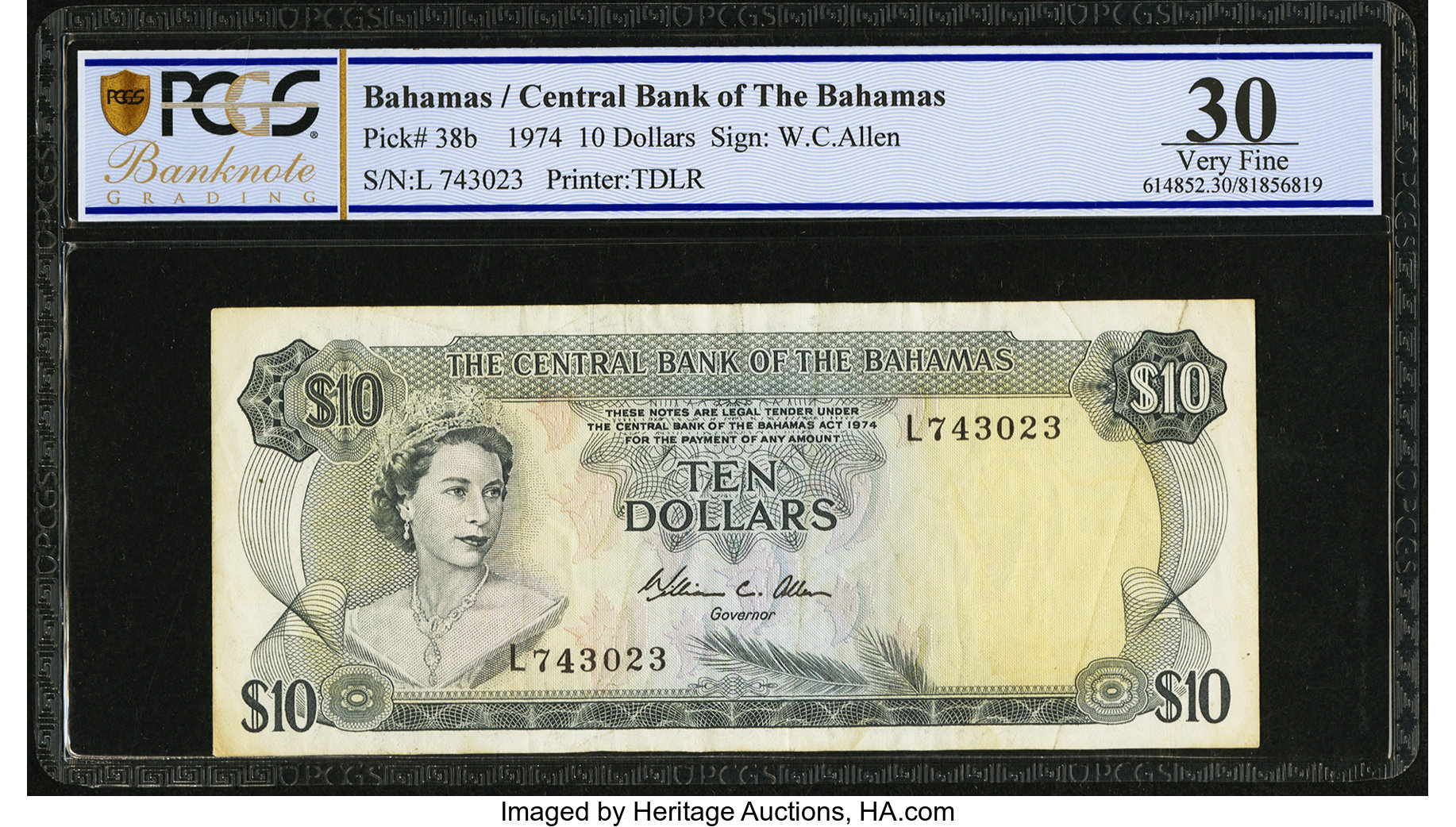 image for: Bahamas  10 dollars (B303a)