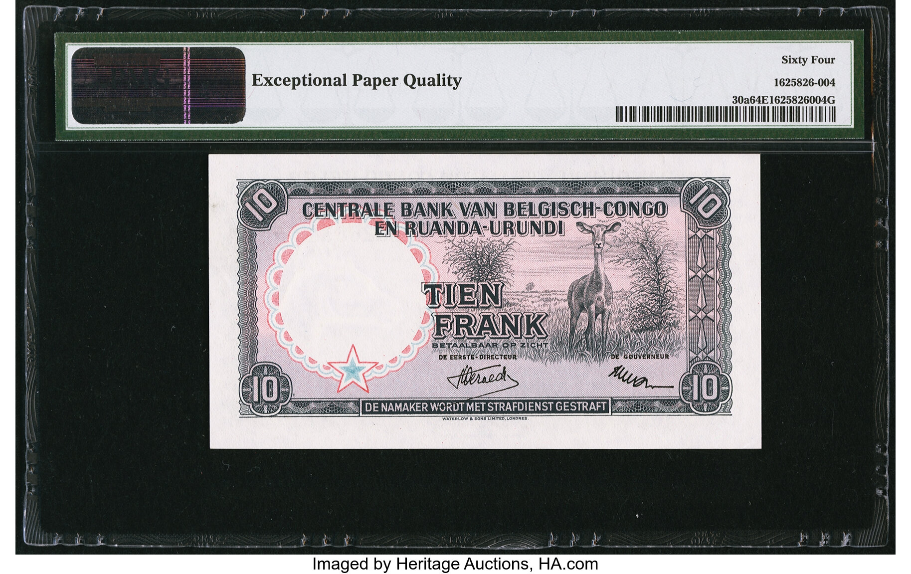 image for: Belgian Congo  10 francs(B310i)